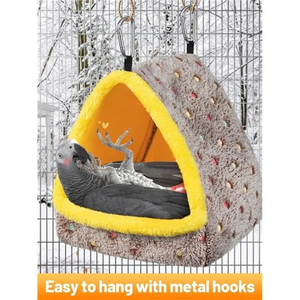 Large Winter Warm Bird Nest House, Comfortable Bird Bed for Cage with Mat